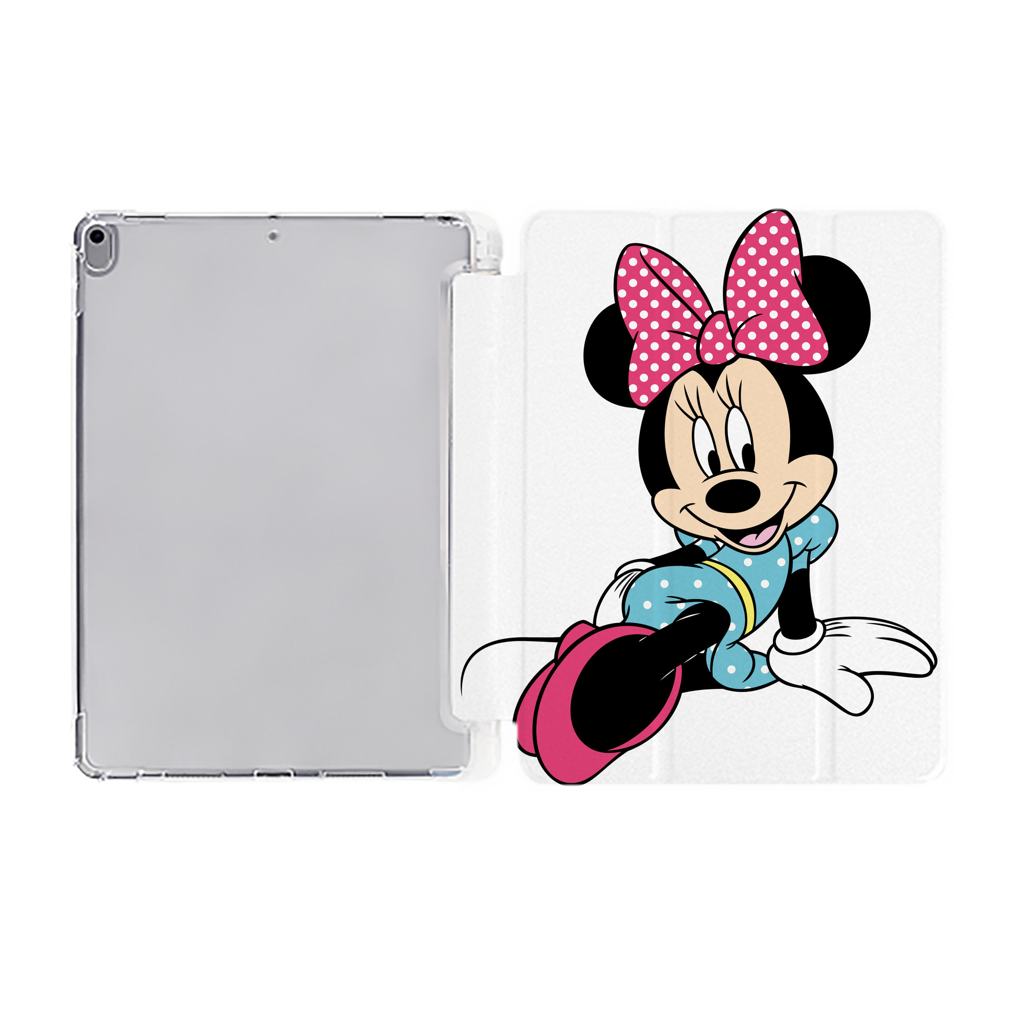 （画像用） ミッキーマウス Mickey Mouse IPad ケース ペン収納付き 三つ折りスタンド PUレザー×シリコン 対応機種9.5/10.5/10.9インチ